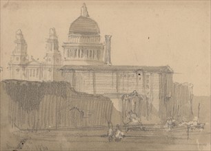 View of St. Paul's, London, August 11th, 1860. Creator: David Roberts.