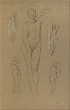 Figure studies, possibly for 'Arcadia', c1860s. Creator: George Frederick Watts.