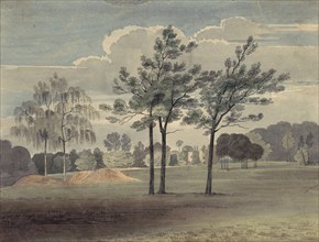 Landscape with trees, c19th century. Creator: John Baxter.