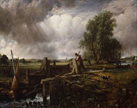 A Boat passing a Lock, 1826. Creator: John Constable.