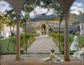 At Torre Galli: Ladies in a Garden, 1910. Creator: John Singer Sargent.