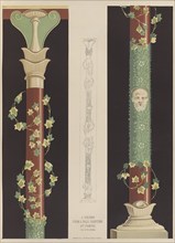 A column from a wall painting at Pompei, 1850.  Creator: Ludwig Gruner.