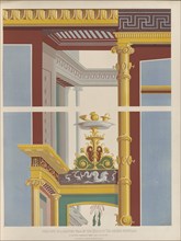 Portions of a painted wall in the House of the Second Fountain, 1850.  Creator: Ludwig Gruner.