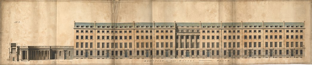 Design for the redevelopment of the Burlington House site, Piccadilly, Westminster, London..., c1811 Creator: Samuel Ware.