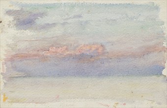 Study of a sunset/sunrise over water, probably early-mid 1880s. Creator: George Clausen.