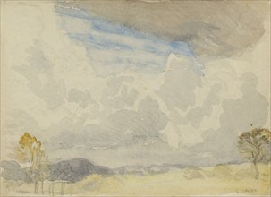 Landscape study with expansive sky, c1875-1944. Creator: George Clausen.