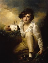 Boy and Rabbit, c1814. Creator: Henry Raeburn.