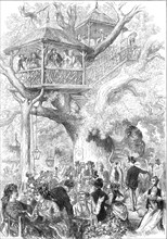 Parisians at Sceaux: dining in a tree, 1872. Creator: Unknown.