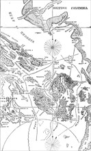 Map of the San Juan Archipelago, with the disputed channel and boundary, 1872. Creator: Unknown.