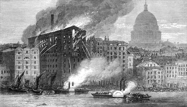 The Fire at the City Flour-Mills in Upper Thames-Street, 1872. Creator: Unknown.