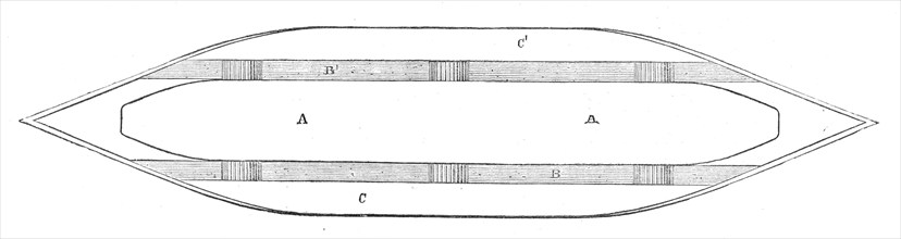 Plan of the Mackie Channel passage steamer, 1872. Creator: Unknown.