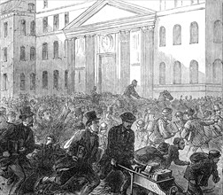 The Great Fire at Boston: excitement in State-Street - removal of papers and valuables, 1872. Creator: Unknown.