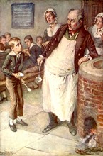 'Oliver Twist Asks For More', c1900.  Creator: Harold Copping.