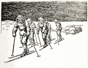 'They Were Forced To Drag Their Own Sleigh', c1929.  Creators: Howard Davie, Harry Payne.