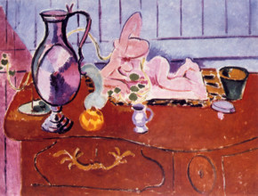 'Pink Statuette and Jug on a Red Chest of Drawers', 1910.   Creator: Henri Matisse.