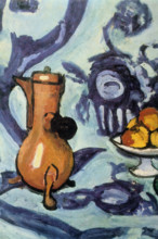 'Still Life with Blue Tablecloth' (detail), 1909. Creator: Henri Matisse.