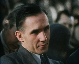 Bruno Richard Hauptmann in a Courtroom During His Trial in the Lindbergh's Kidnapping Case, 1930s. Creator: British Pathe Ltd.