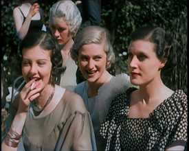 A Large Group of Female Civilians Posing for Photos, 1931. Creator: British Pathe Ltd.