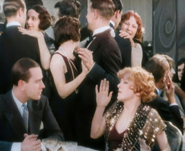 Scene from the Film 'Champagne': Betty Balfour in a Nightclub Drinking Champagne and..., 1920s. Creator: British Pathe Ltd.