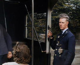 Bus conductor, 1940. Creator: British Pathe Ltd.