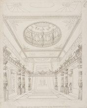 Interior of the Great Room at the Egyptian Hall , 1822. Creator: Unknown.