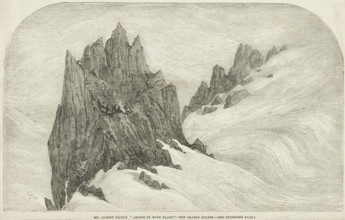 Mr. Albert Smith's "Ascent of Mont Blanc" - the Grands Mulets, 1852. Creator: Edmund Evans.