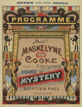 Messrs. Maskelyne and Cooke, England's Home of Mystery, Egyptian Hall, London, 1887.  Creator: Unknown.