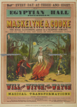 Messrs. Maskelyne and Cooke present Will, the Witch and the Watch at the Egyptian Hall..., 1873.  Creator: Unknown.