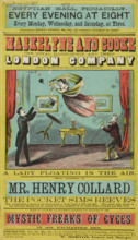 Maskelyne and Cooke, A Lady floating in the air at the Egyptian Hall, Piccadilly, 1873. Creator: Unknown.