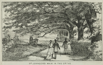 Dr Johnson's Walk in the Grove at Alexandra Palace, 19th century. Creator: Unknown.