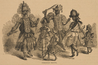 Comedian Troupe from "Hagenbeck's World Renowned Ceylonese Exhibition", 1886. Creator: Unknown.