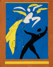 Two Dancers, Curtain design for the ballet Rouge et Noir by Léonide Massine, 1937-1938. Creator: Henri Matisse.