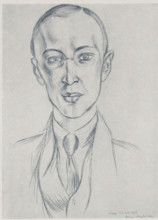 Portrait of the composer Sergei Prokofiev, Program for Ballets Russes, 1921. Creator: Henri Matisse.