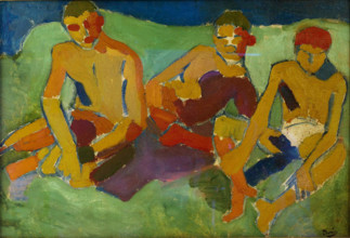 Trois personnages assis dans l'herbe, 1906. Creator: Andre Derain.