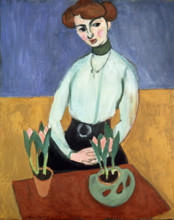 'Girl with Tulips (Jeanne Vaderin)', 1910. Creator: Henri Matisse.