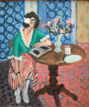 Reading woman at the table, 1921. Creator: Henri Matisse.