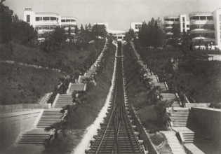 Funicular of the Voroshilov Sanatorium of the Red Army (RKKA) in Sochi, Soviet Union, 1930 Creator: Hannes Meyer.