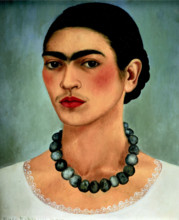 Self-Portrait with Necklace, 1933. Creator: Frida Kahlo.