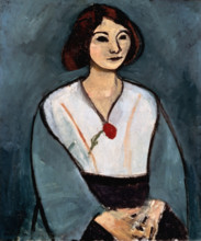 'Lady in Green (Woman with a Red Carnation)', 1909.  Creator: Henri Matisse.