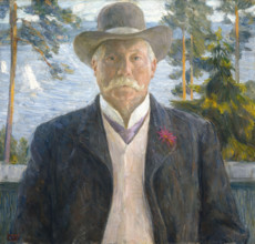 Portrait of the Composer Thorvald Lammers, probably 1906. Creator: Erik Werenskiold.