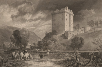 Borthwick Castle, 1819. Creator: Henry Le Keux.