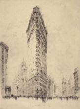 Flat Iron Building, c1880-1900. Creator: Joseph Pennell.