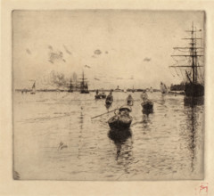 Shipping on the Venetian Lagoon, 1885. Creator: Robert Frederick Blum.