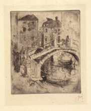 Venetian Canal and Bridge, 1886. Creator: Robert Frederick Blum.