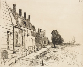 Houses along the Canal, 1862. Creator: Johan Barthold Jongkind.