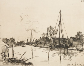 The Canal, 1862. Creator: Johan Barthold Jongkind.