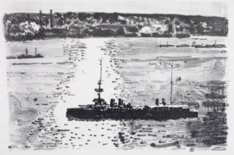 French Cruiser, c1900-1935. Creator: Frederick Childe Hassam.