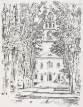 Colonial Church, Gloucester, 1918. Creator: Frederick Childe Hassam.