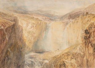 Fall of the Tees, Yorkshire, 1825-1826. Creator: JMW Turner.