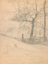 Study for The Old Mills at Brookville, 1900. Creator: John Ottis Adams.